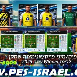 PES21 PC / מוד פרצופים/מיני פייס/אנימציה שחקן עבור ליגת Winner עונה 2025 גרסה 1.0 – Faces/Mini Faces/Player Animation Mod for Winner League Season 2025 Version 1.0